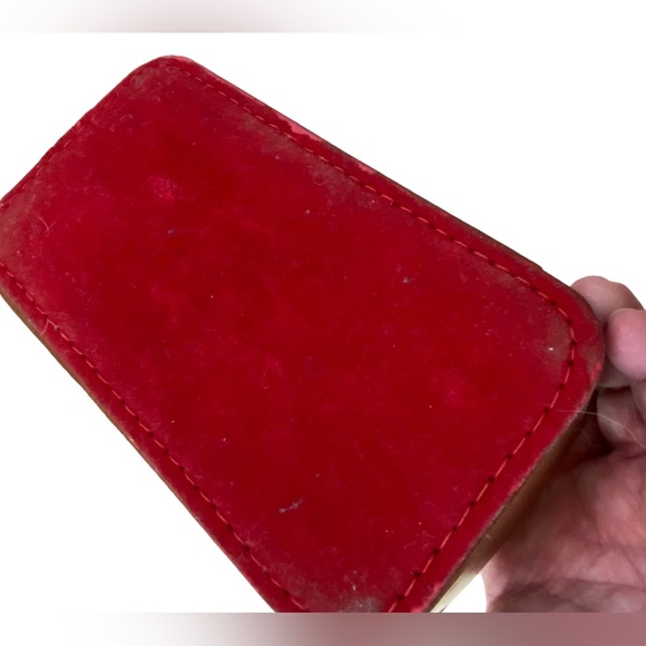 Vintage Leather Brown Brevoni Mid Century Men’s Cufflinks Tie Bars Jewelry Box - Picture 2 of 12